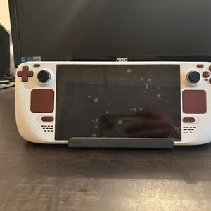 Handheld Gaming Console - White with Burgundy Controls